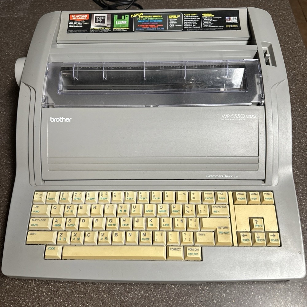 Vintage Brother WP-5550MDS Word Processor Typewriter Tested Works